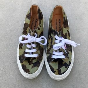 Superga Women's Camo Print Sneakers